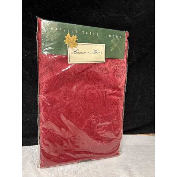 Holiday Table Linens - Holiday at Home Red 70” Round - Picture 1 of 4